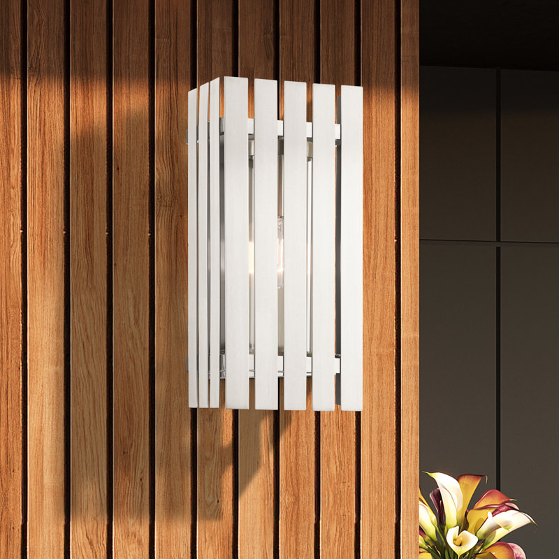Greenwich Wall Light, Brushed Nickel, 17" H x 8" W x 5.5" D