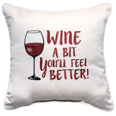 Embroidered Sunbrella® Outdoor Throw Pillow