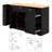 Kitchen Island With Drawer, Sideboard With 3-Tier Pull-Out Rack, Storage Cabinet With Adjustable Shelves And Door Shelf-1437039374