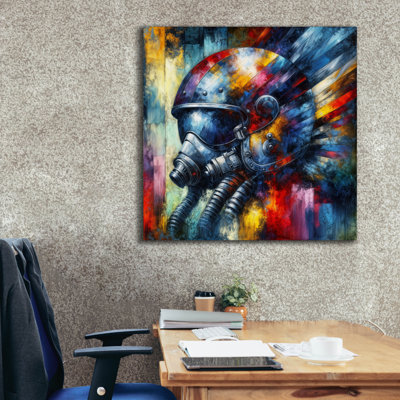 'Fighter Pilot Abstract' by Rey Klimt Canvas Wall Art