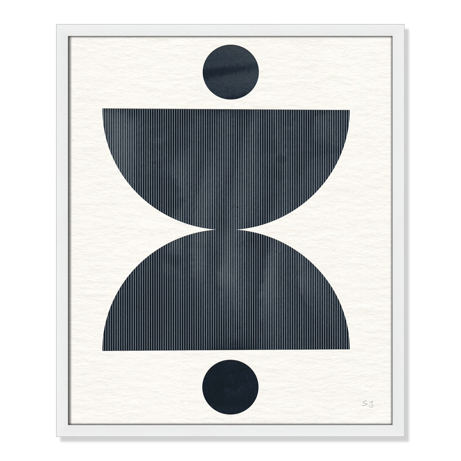 Eclipse II Print by Susan Jill, 25.5" H x 21.5" W x 0.75" D, Satin White Framed