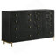 Ensemble de chambre avec grand lit 4 pièces Black and Natural-479692948-479692938