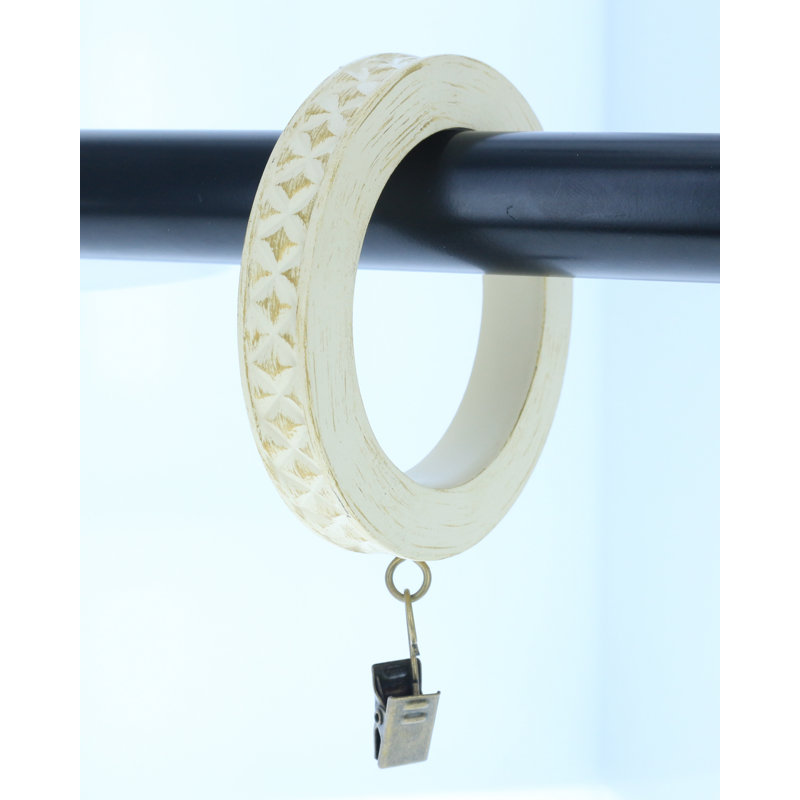 Carrette Curtain Rings, Gilded French White