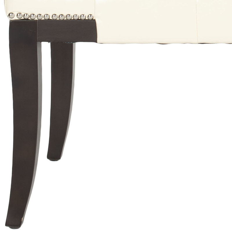 Banc en similicuir Gibbons, Crème matte