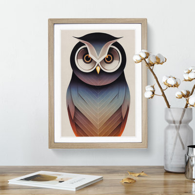 Beauteous Owl Abstract - Single Picture Frame Print