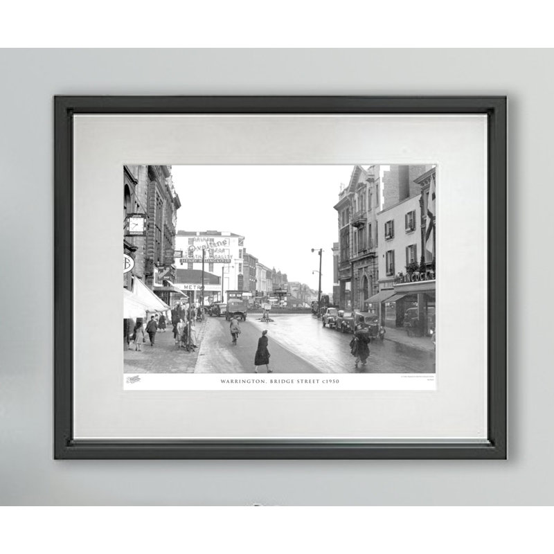 Warrington, Bridge Street C1950 - Single Picture Frame Print, 45cm H x 60cm W x 2.3cm D