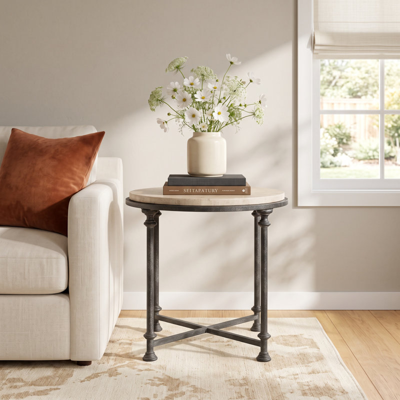 Kelso Stone Top End Table