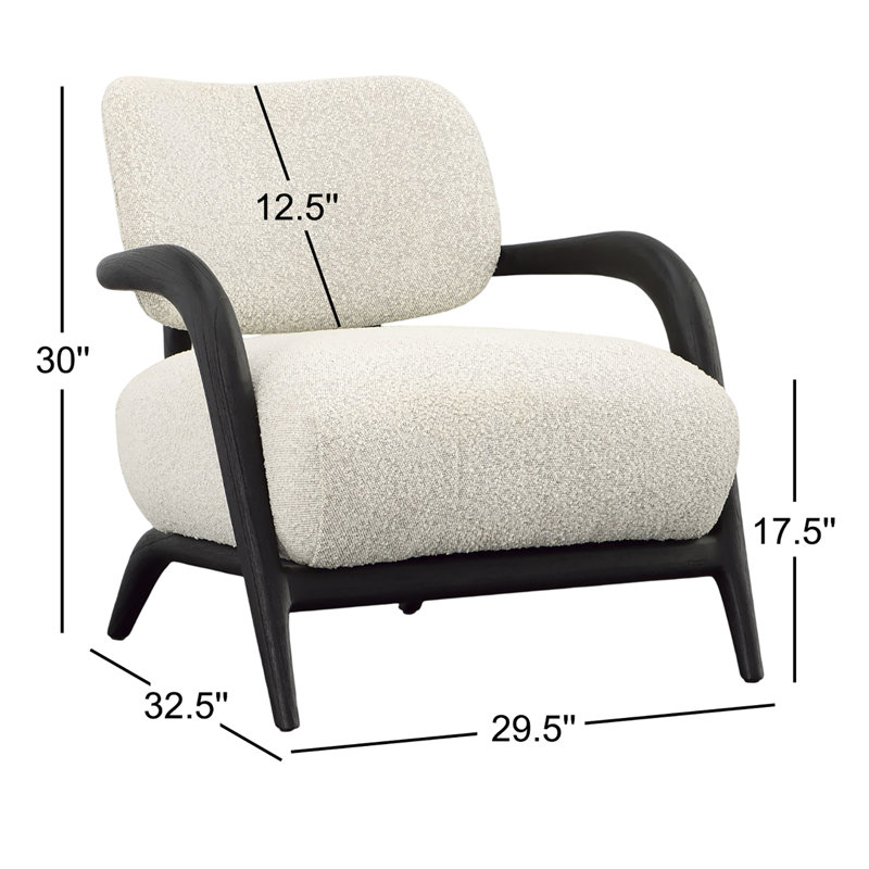 Arcona Upholstered Armchair, Brown
