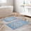 Ensemble de luxueux tapis de bain (2 pièces), 100% polyester, antidérapant, antibactérien | Dimensions: 19,7 po x 23,6 po et 23,6 po x 39,4 po | Tissu ultra-absorbant et facile à nettoyer, lavable à la machine à 86 ° F | Parfait pour la salle de bain ou le spa
