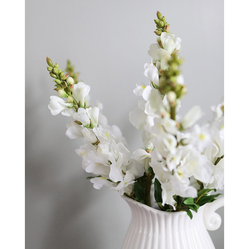 Véritable touche blanche 23 po Snapdragon, Blanc, crème