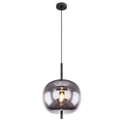 Stasya 1 - Light Black/White/Silver Single Pendant