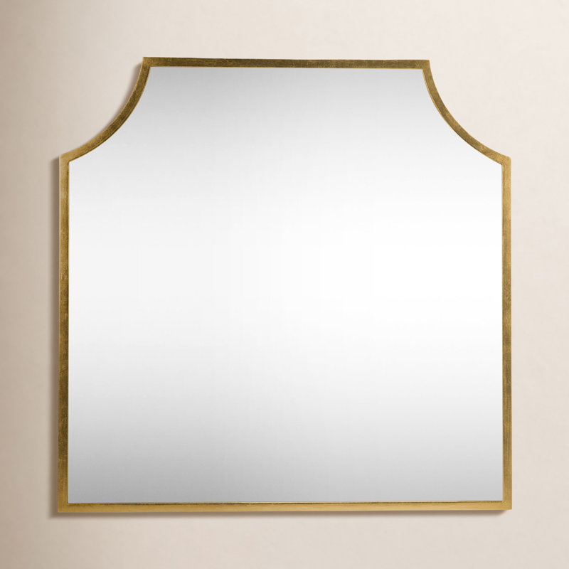 Simone Mantle Collection Flat Metal Mirror, Gold