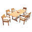 10 Seats 11 Pcs Grade-A Teak Wood Dining Set: 94" Double Extension Mas Rectangle Trestle Leg  Table And 10 Veranda Arm Chairs #01Vr1111-537005378