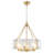 6 - Light 19.69'' Dimmable Modern Drum Candle  Chandelier With Glass Shade-1648623593