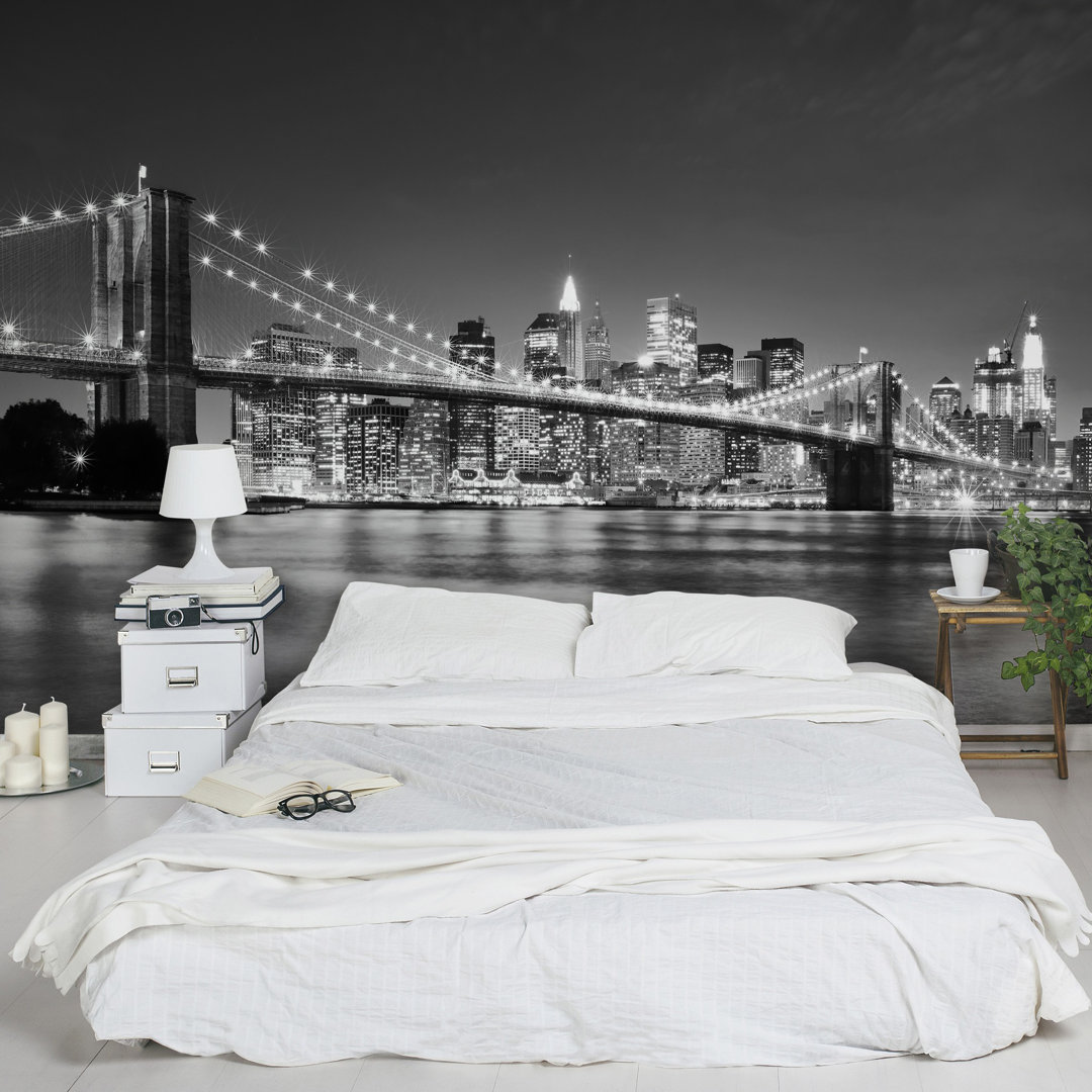 Tapete Nighttime Manhattan Bridge II 1.9m x 288cm Stanley