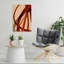 Crimson Curves Abstract Bold Contemporary Wall Art Print-134813560