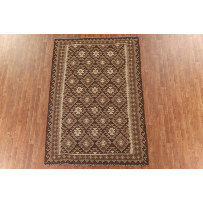 Reversible Wool Kilim Oriental Area Rug 5x8