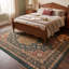 Tapis Yardley traditionnel à médaillon, style persan, or, vert, crème, ivoire, lavable à la machine, antidérapant, à poils courts, pour l'intérieur et l'extérieur, adapté aux animaux domestiques, idéal pour le salon, la chambre, la salle à manger, l'entrée, le couloir ou le bureau.-458748031