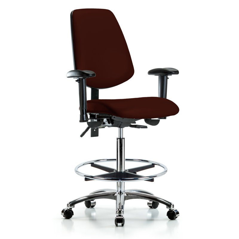 Chaise de dessin Alberts, Bourgogne, Roulettes, Inclus