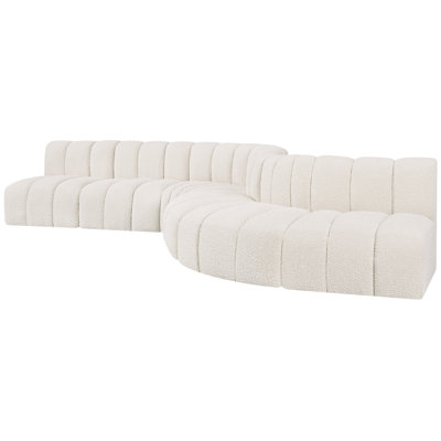 Hrishaan Upholstered Curved Sectional Reversible