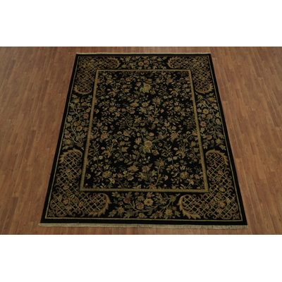 Élégant tapis noir Art Deco