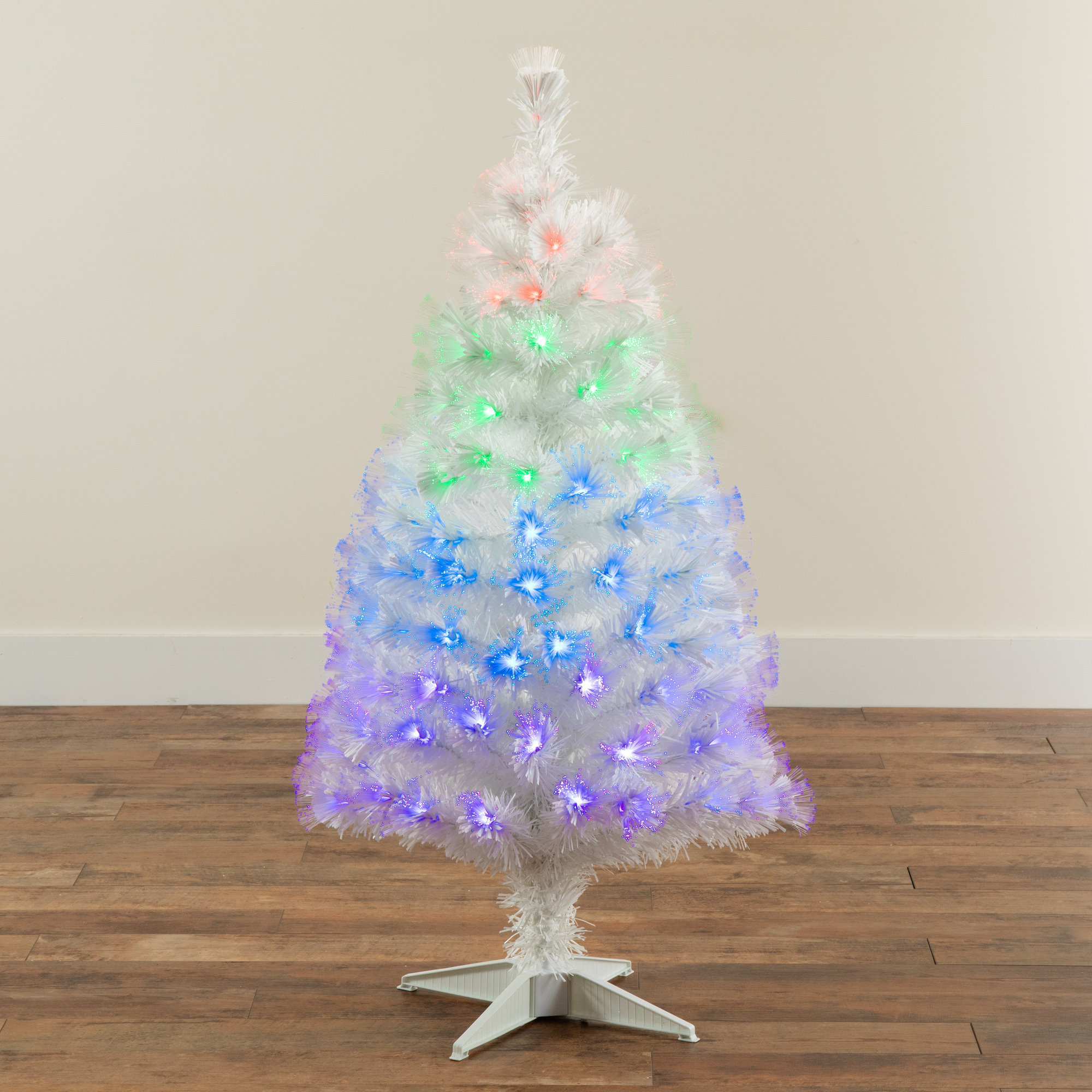 Set of 2 24.5 Inch Lighted Outdoor Christmas Tree with Remote, Multi-Color  Light