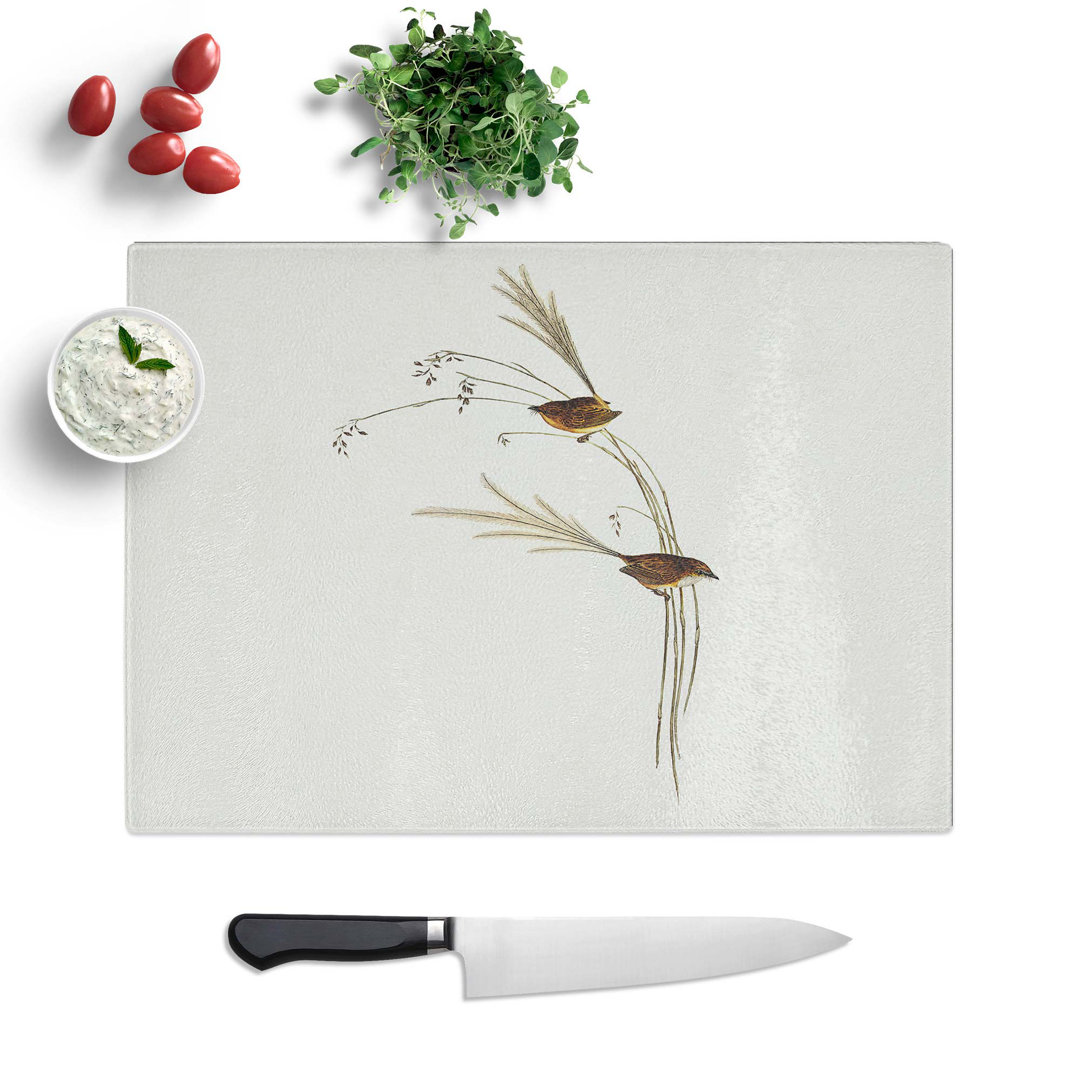 Glass Emu Wrens by Elizabeth Gould Chopping Board