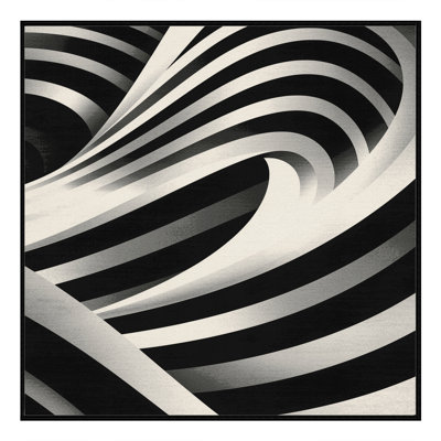 Machine Washable Pantelis Sleek & Chic Modern Arc Rug in Black – Black Binding