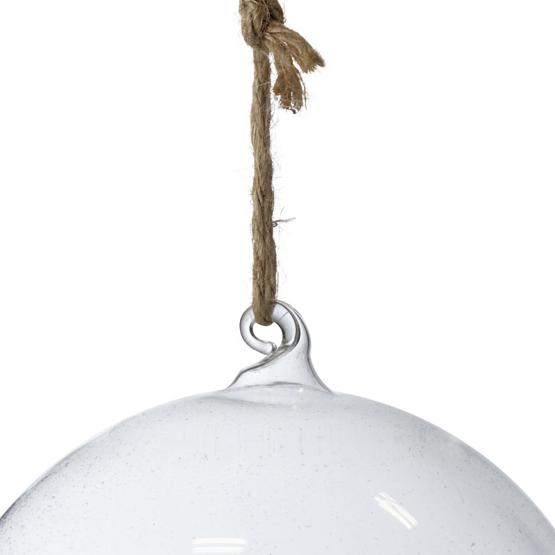 Polar Bear In Snow Glass Globe Christmas Ornament - 4.75"