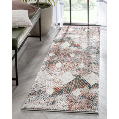 Leona Geometric Synthetic Area Rug