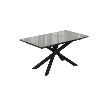 Baudoin Extendable Metal Base Dining Table