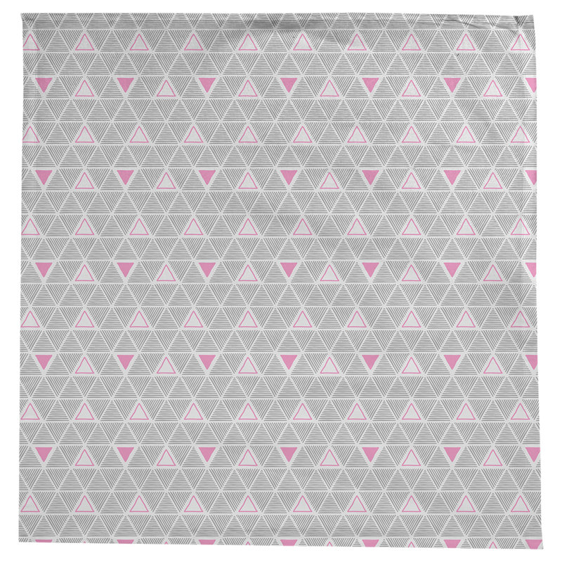 Nappe triangles dessinés à la main classiques, Gris / Rose