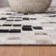 Tapis ivoire / noir en cuir feutré à la main Sebeka-1550478740