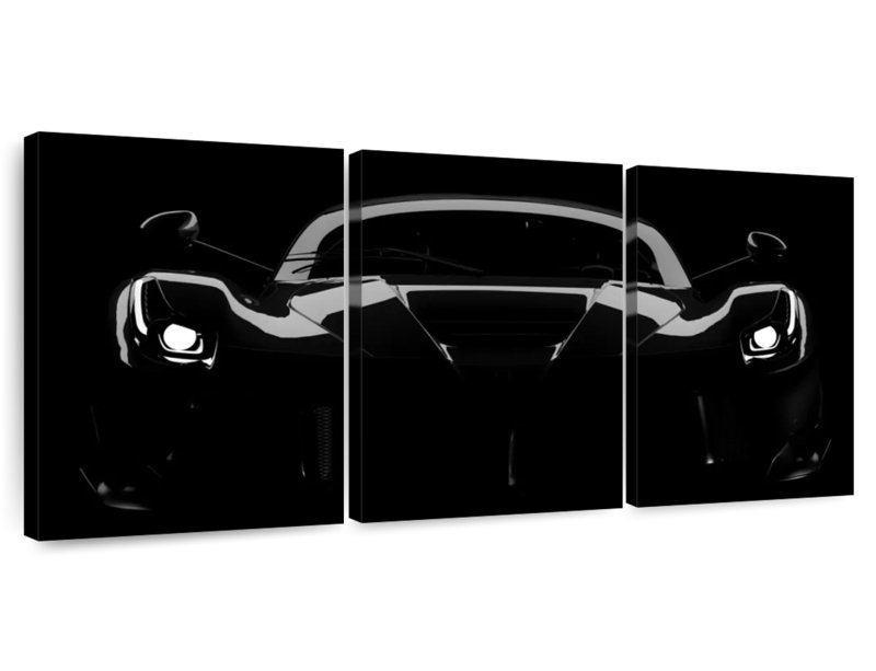 Voiture noire Mehar, H 12 po x l 26 po