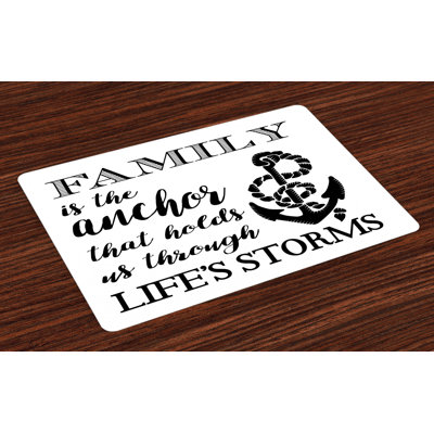 Majeic Saying Family Anchor Placemat