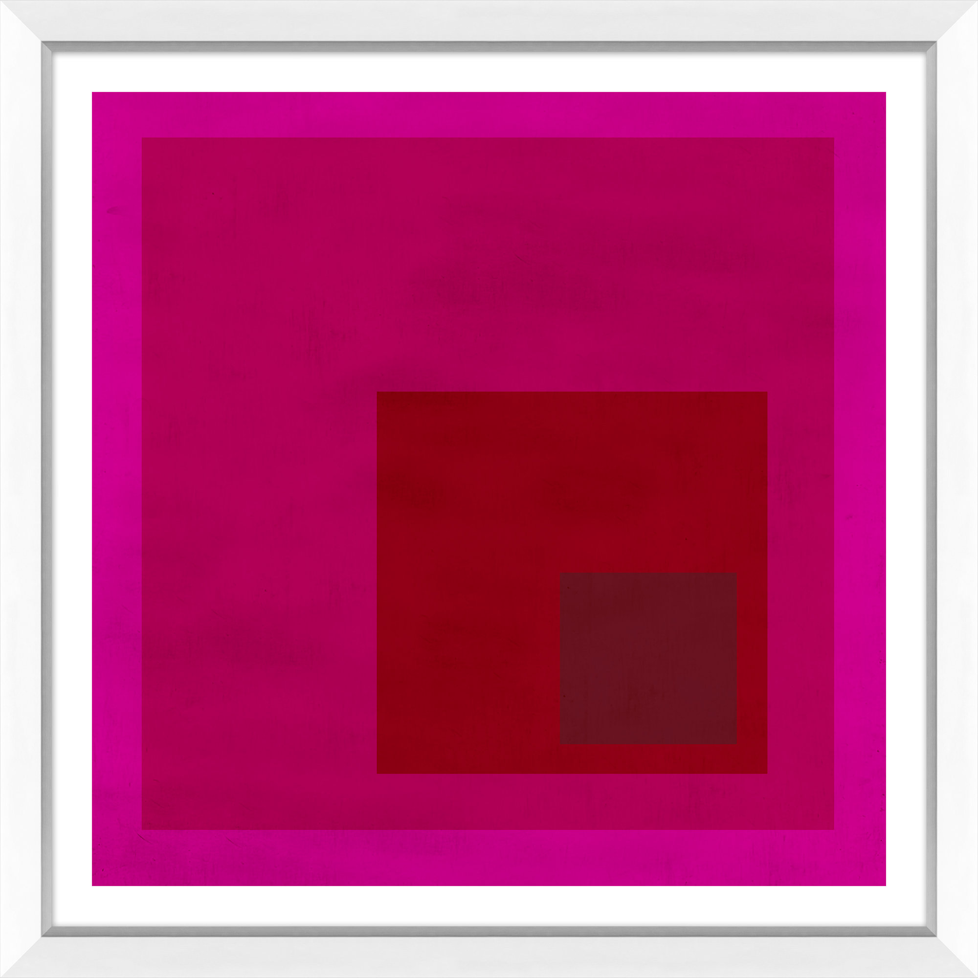 Albers Influence, White, White, 33.25" H x 33.25" W x 1.75" D