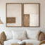 Art mural encadré, impressions murales abstraites rétro pour chambre à coucher - 16 po x 24 po x 2 panneaux-1728925472-1728925474