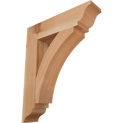 3 1/2"W x 18"D x 22"H Thorton Traditional Smooth Bracket, Western Red Cedar
