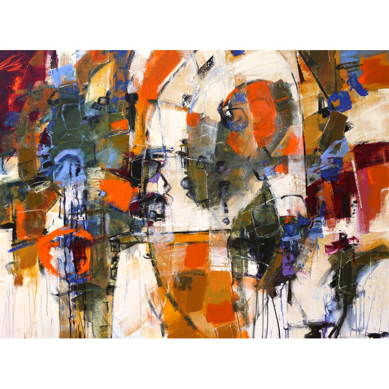«Impetus» par Elizabeth Chapman - Peinture, Toile tendue, 32" H x 24" W