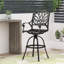 Tabouret pivotant en fonte d'aluminium