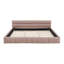 Très grand cadre de lit tapissier très grand avec tissu épais, lit plateforme grand format en chenille avec tête de lit et structure solide. Aucun sommier tapissier nécessaire (88,5 po x 85,5 po x 24 po)-1245926414-1245926409
