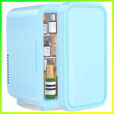 6L/8-Can Mini Fridge – Compact Thermoelectric Cooler & Warmer For Skincare, Bedroom, Office, Dorm, Or Car | 110V AC/12V DC Portable Cooling,6L