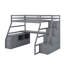 Lit mezzanine double avec tiroirs et bureau-33994213-33994235