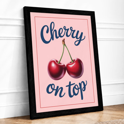 Cherry On Top Modern - Framed Print