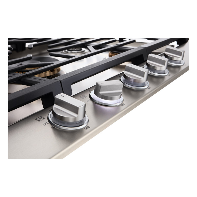 36" Natural Gas Cooktop with 5 Burners, Stainless Steel
