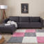 Myshaggy Collection Rugs Geometric Design in Pink-1409070461