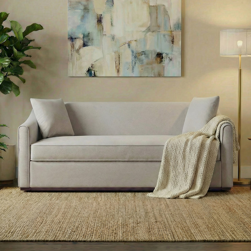 Canapé rembourré 3 places moderne 75,78 ", Gris