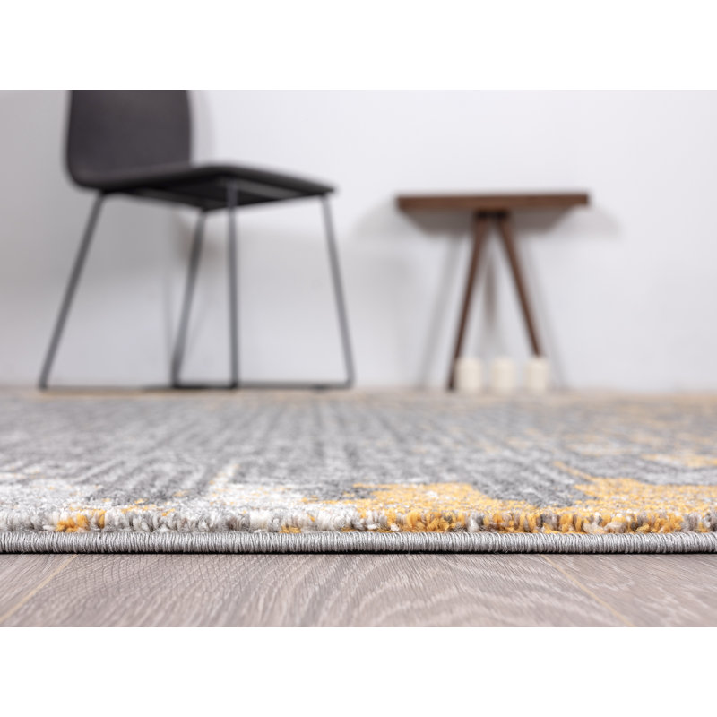 Genebern Abstract Indoor Rug, Rectangle 3' x 5'