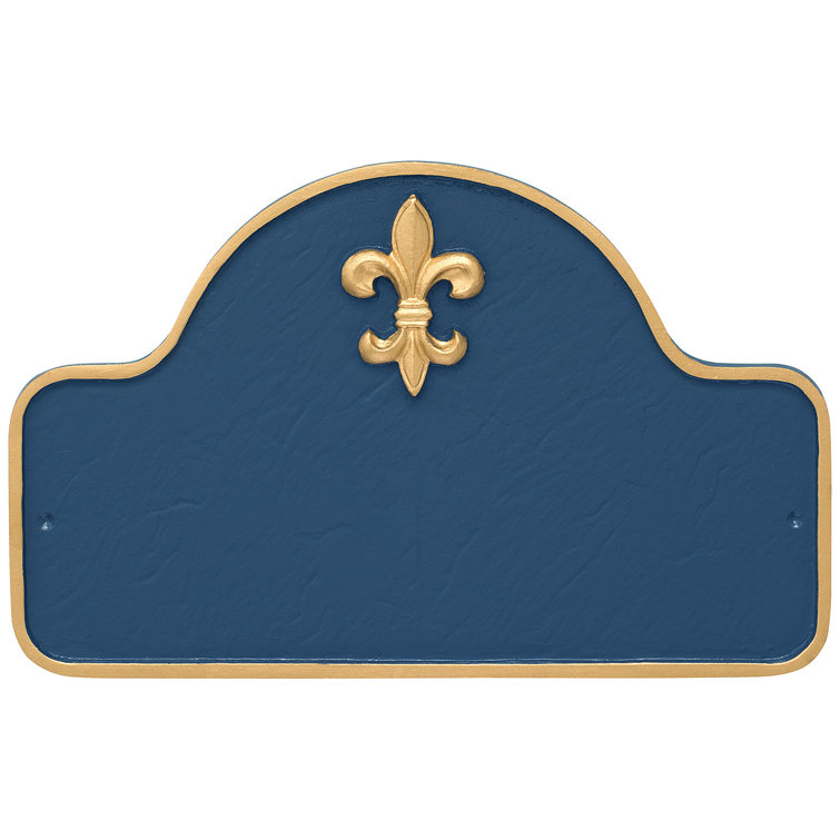 Fleur de Lis Arch One Line Address Plaque