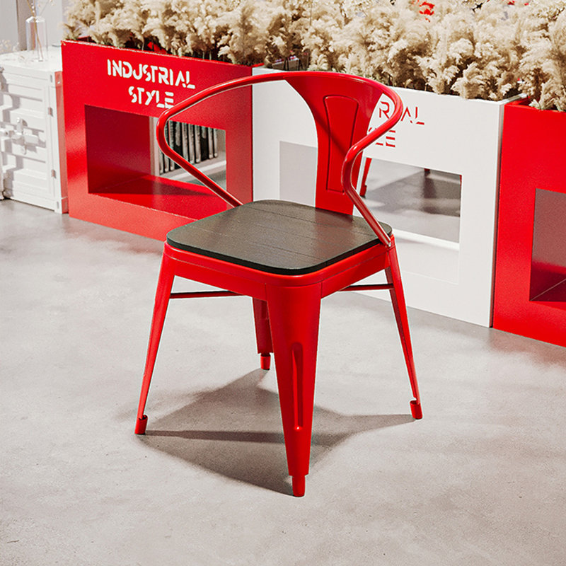 Ensemble de table et chaises de style industriel rond 23,7 po, 4